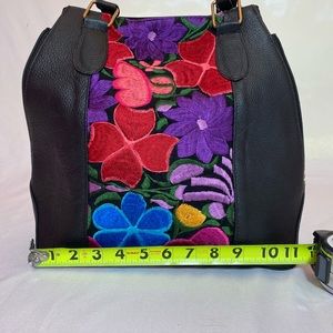 Leather Embroidered Purse